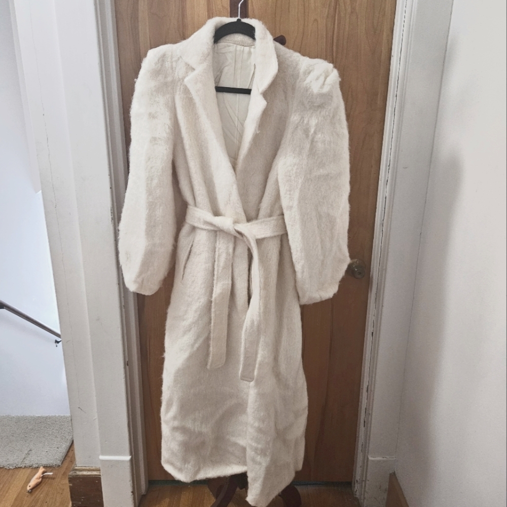 Vintage White Dress Coat